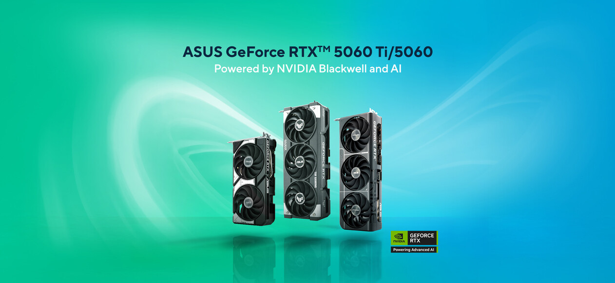 ASUS GeForce RTX 5060 Ti and RTX 5060 banner
