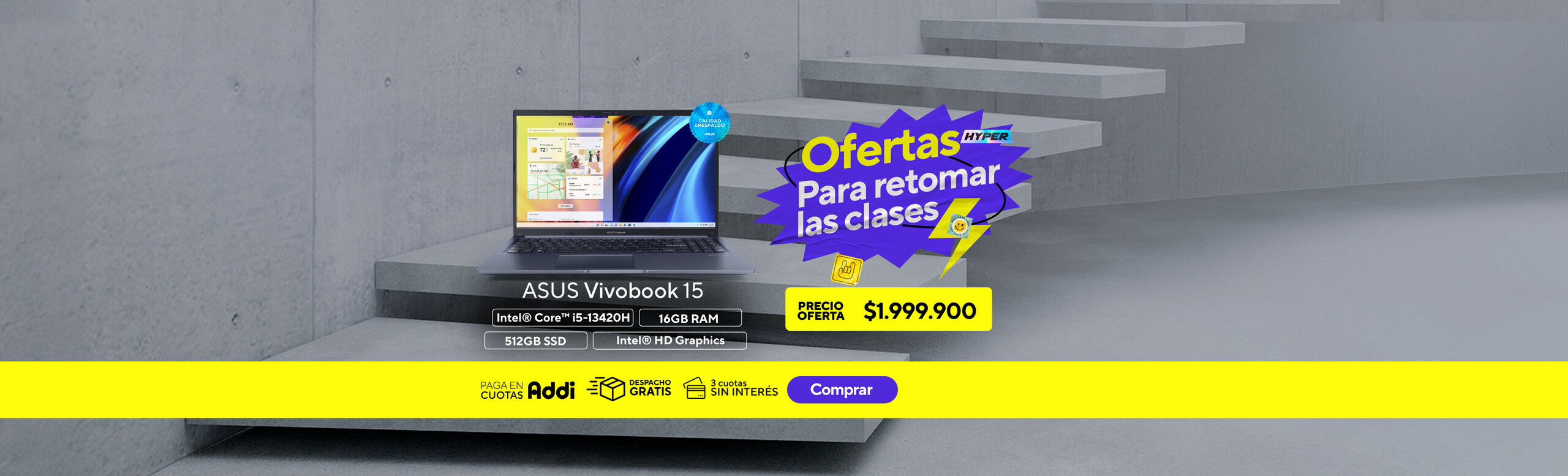Back To School ASUS colombia Vivobook 16