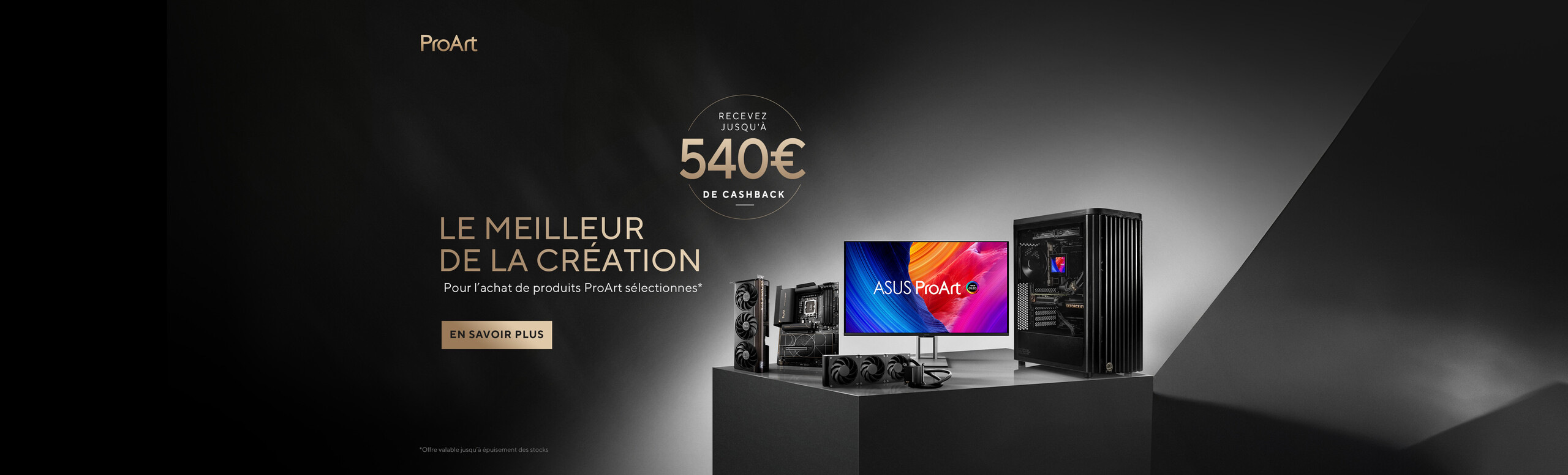 Bannière ASUS ProArt X870E Cashback 2025