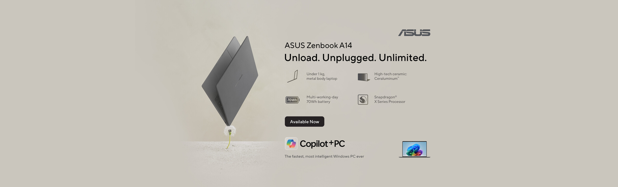 ASUS Zenbook A14 (UX3407); Copilot+ PC