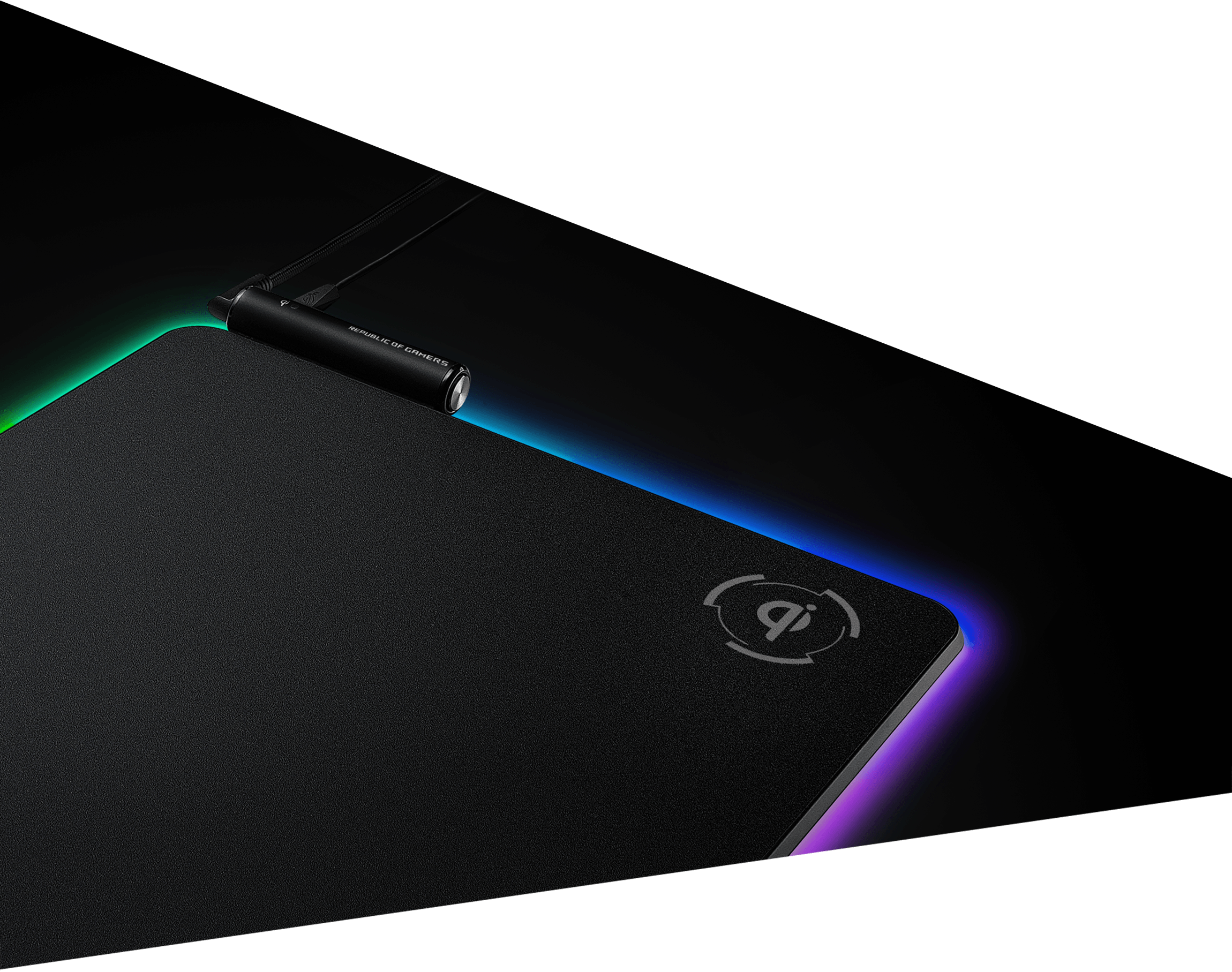 Image of a phones being charged by ROG Balteus Qi